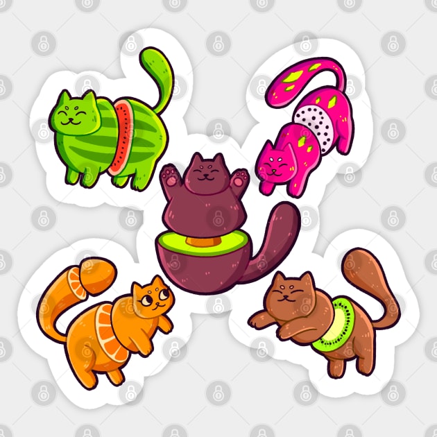 Fruity cats Sticker by nomsikka